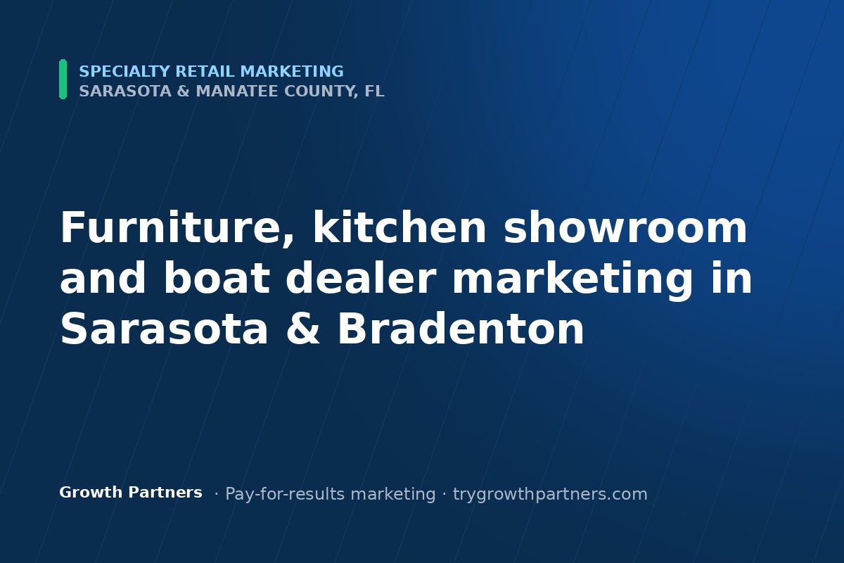 Specialty Retail marketing in Sarasota and Manatee County, Florida